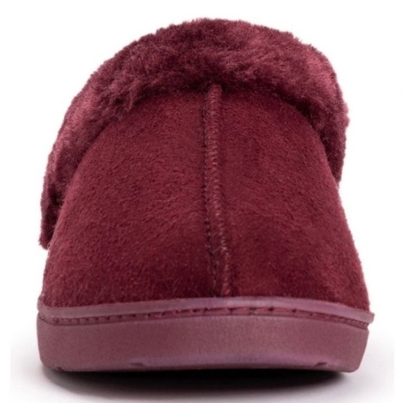 NEW Women's Muk Luks Burgundy Faux Fur Slippers Size L(9-10) - Picture 4 of 4